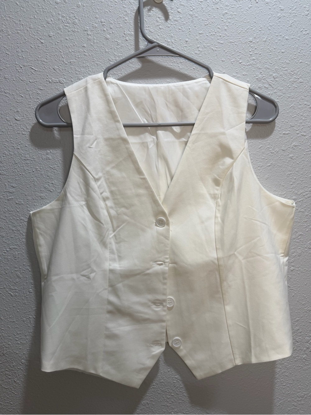 Classic White Women's Button Vest